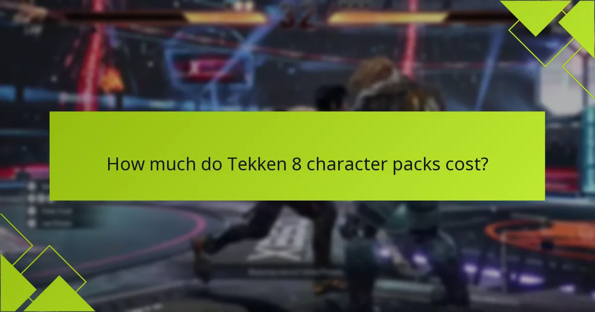 What is the purchase process for Tekken 8 character packs?