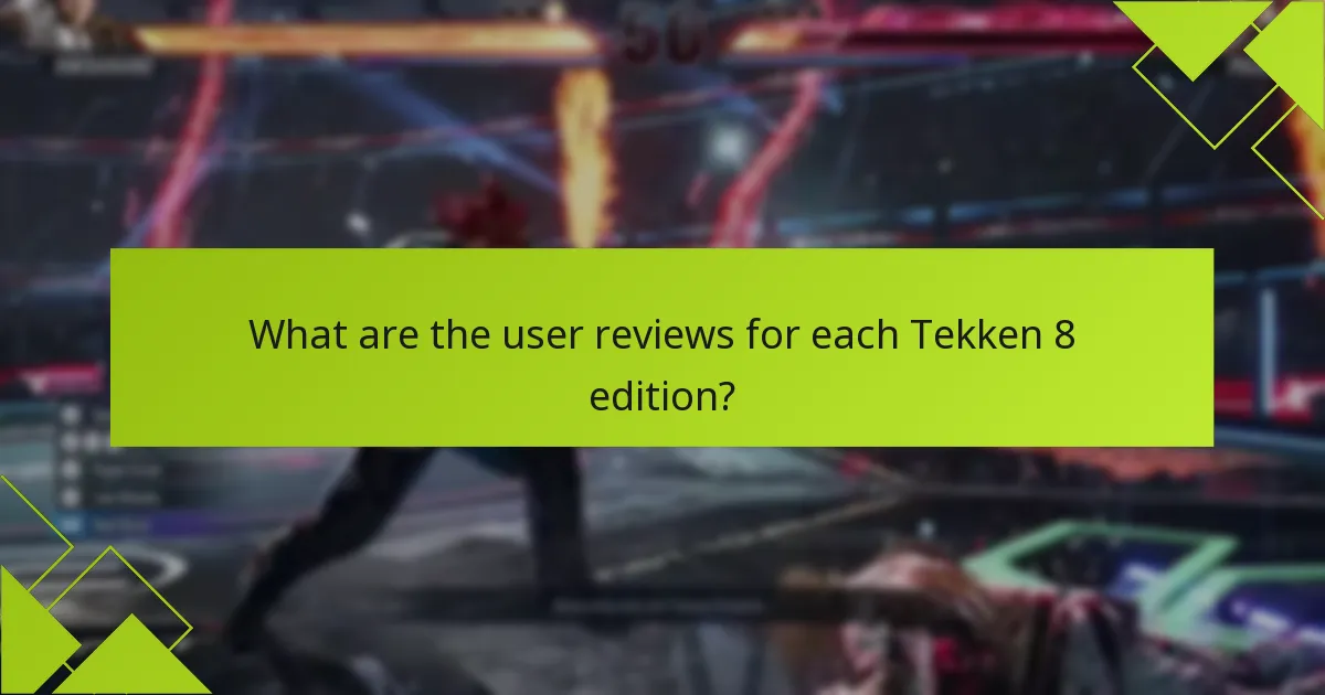 What are the user reviews for each Tekken 8 edition?